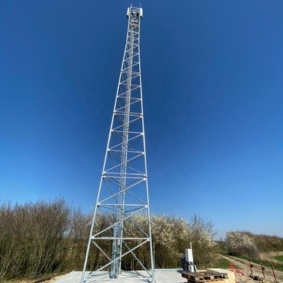 Telekom Çelik Boru Kule Sıcak Daldırma Galvanizli 15M Yükseklik